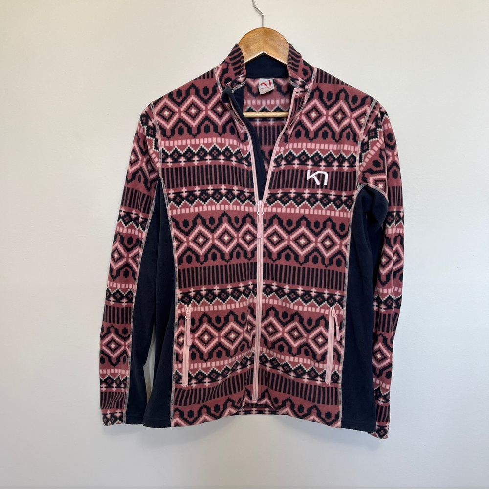 Kari Traa Pink & Navy Fleece Size M